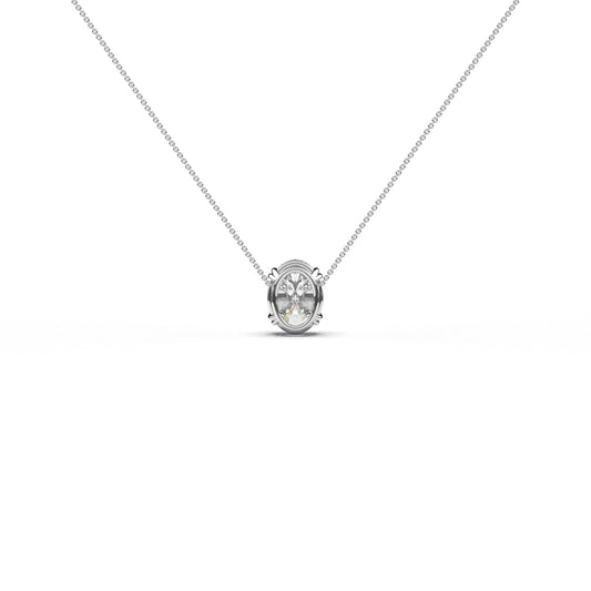 Oval Solitaire Necklace