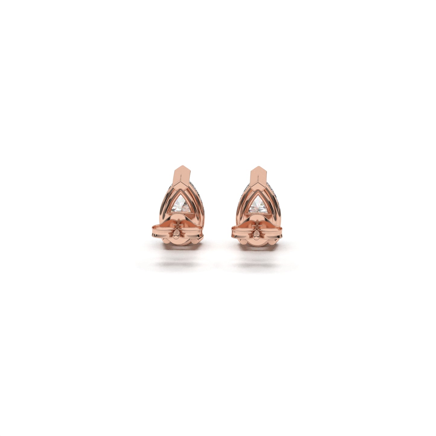 Pear solitaire earrings