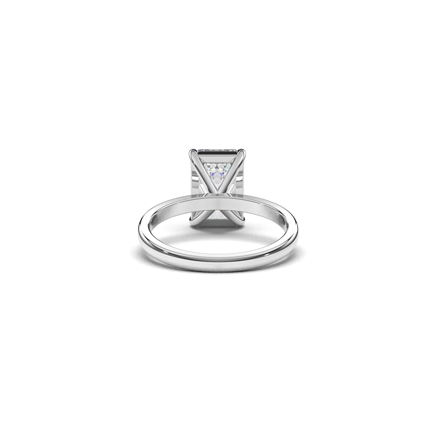 Emerald solitaire ring