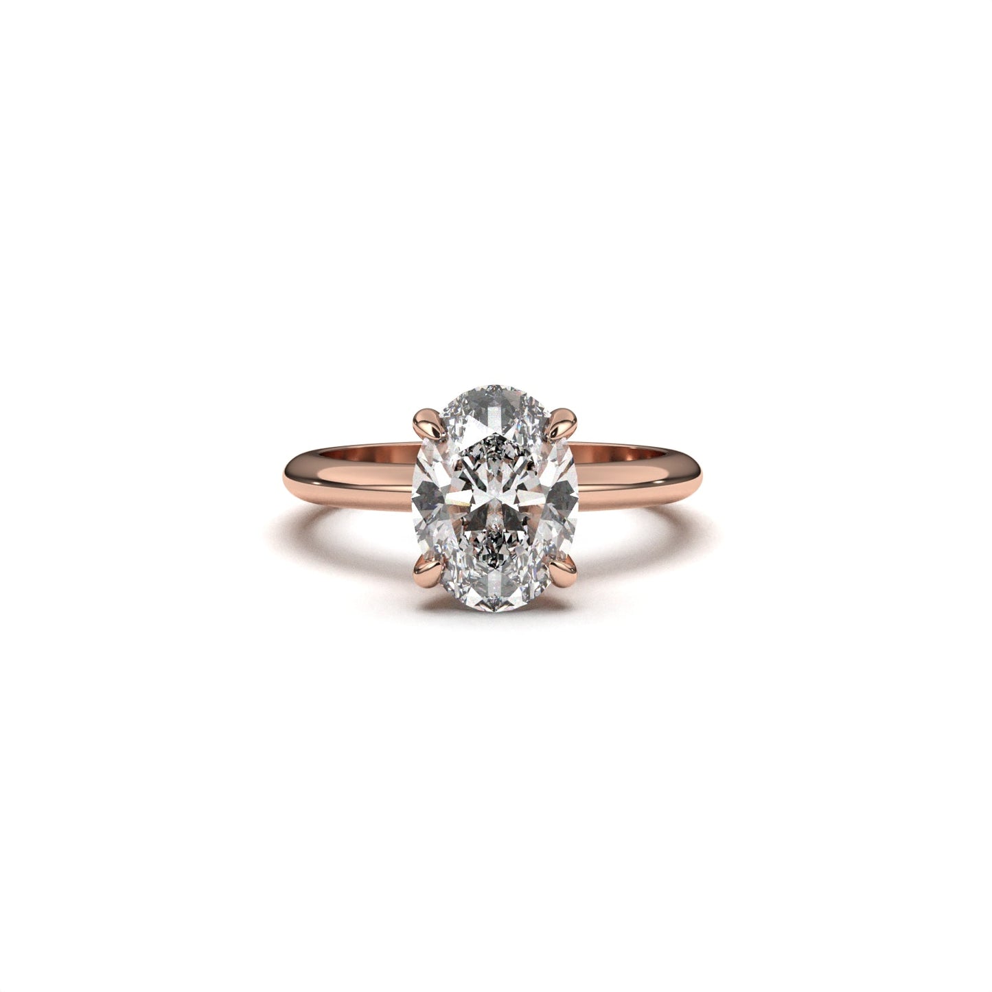 oval solitaire ring hidden halo