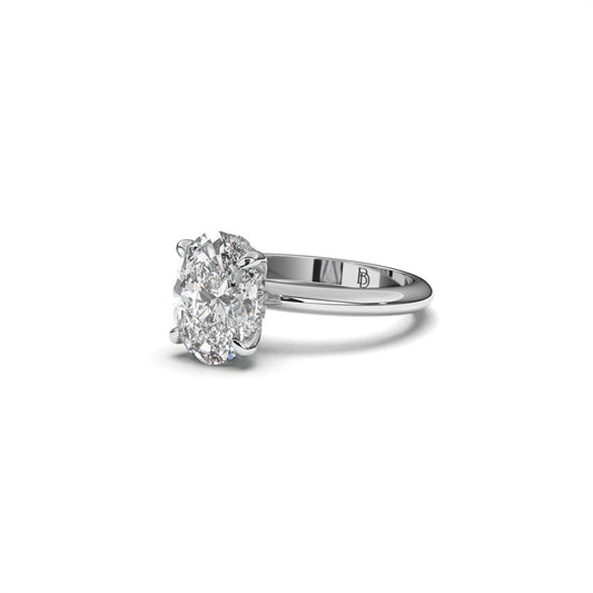 oval solitaire ring hidden halo
