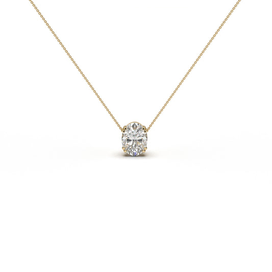 Oval Solitaire Necklace