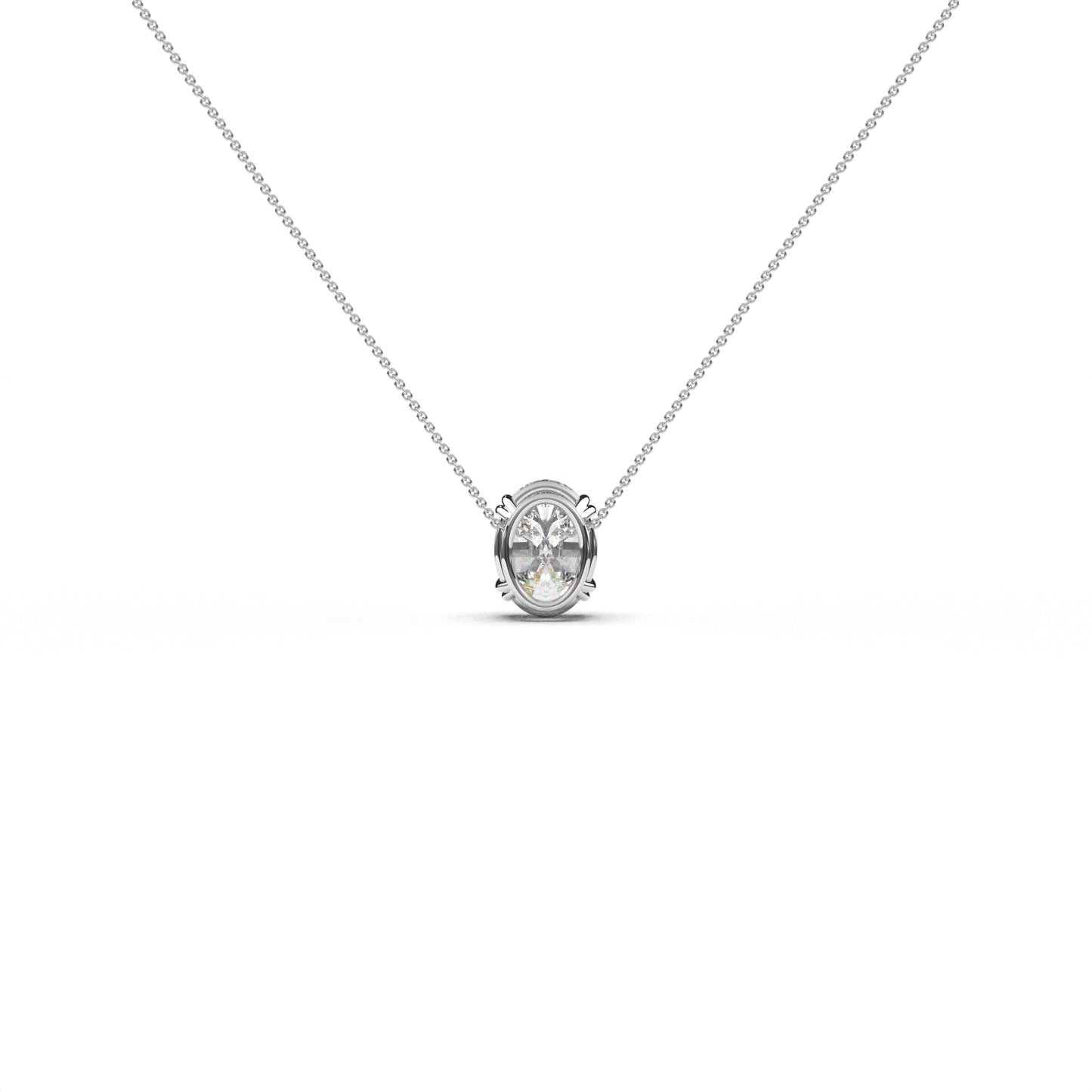 Oval Solitaire Necklace