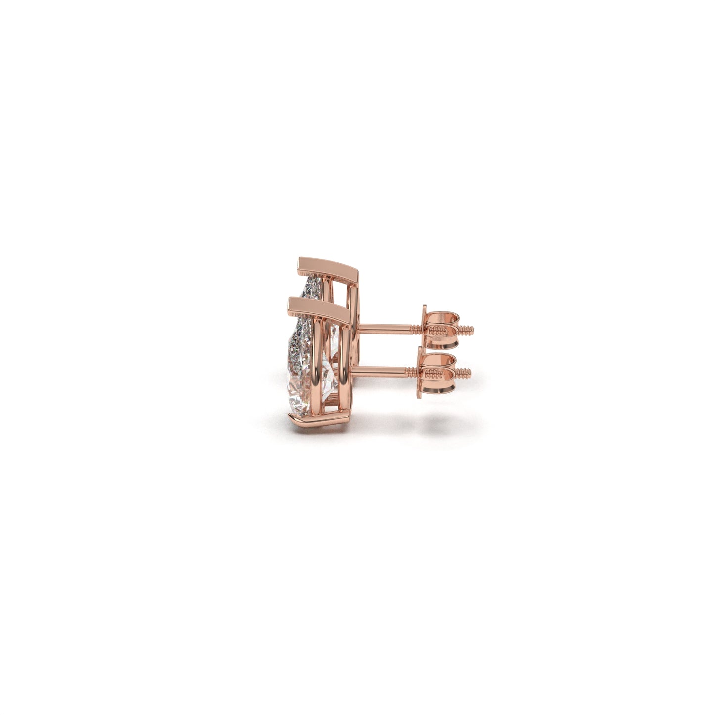 Pear solitaire earrings