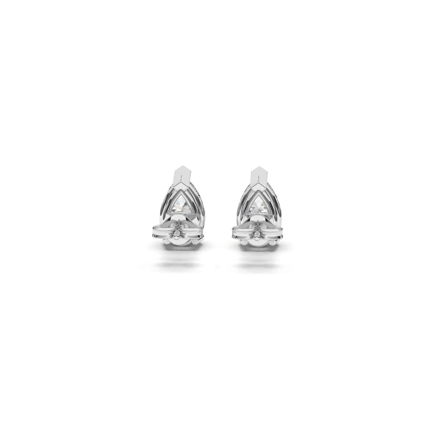 Pear solitaire earrings