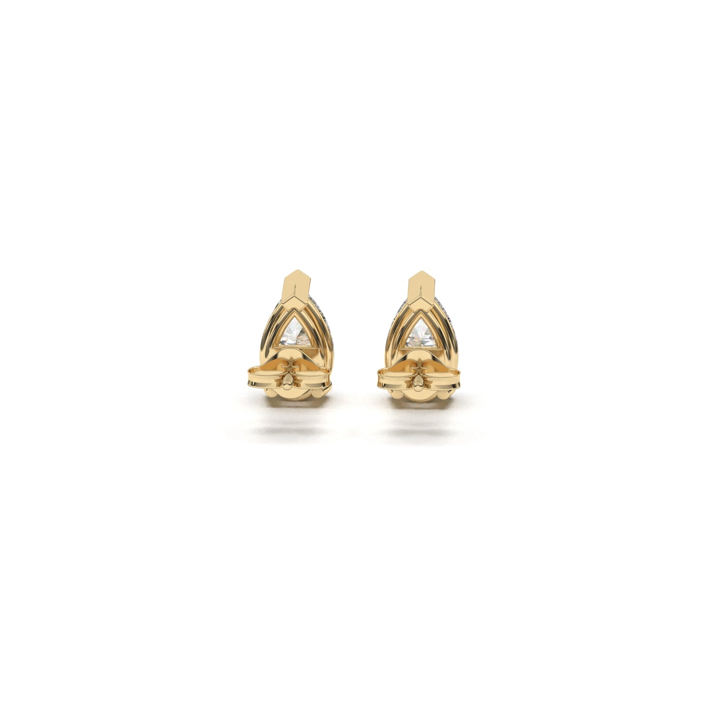 Pear solitaire earrings