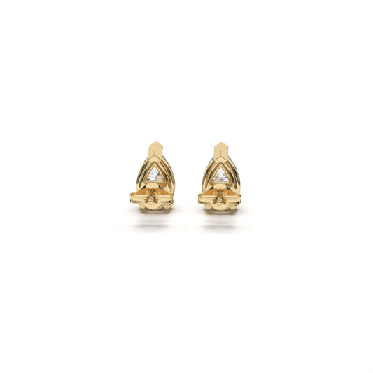 Pear solitaire earrings