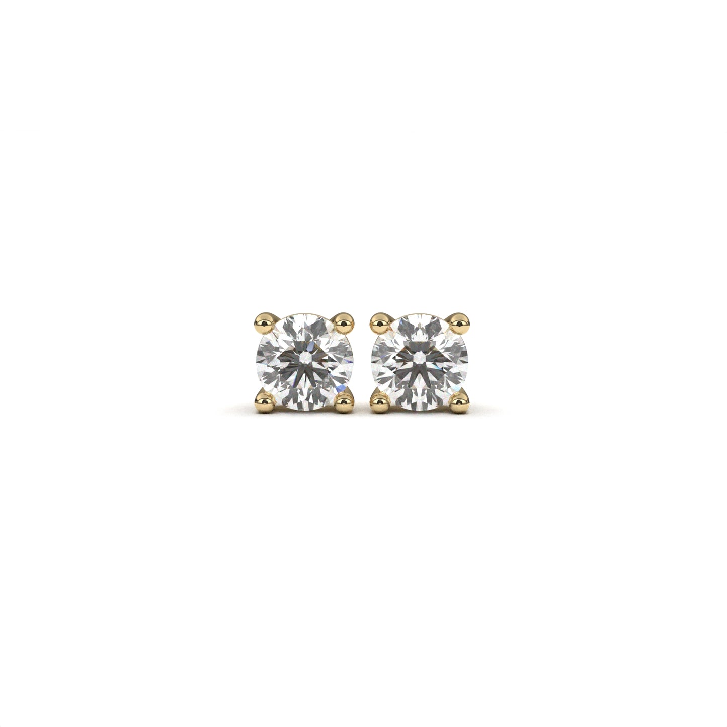 Solitaire round earrings