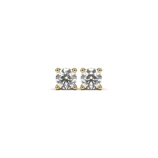 Solitaire round earrings
