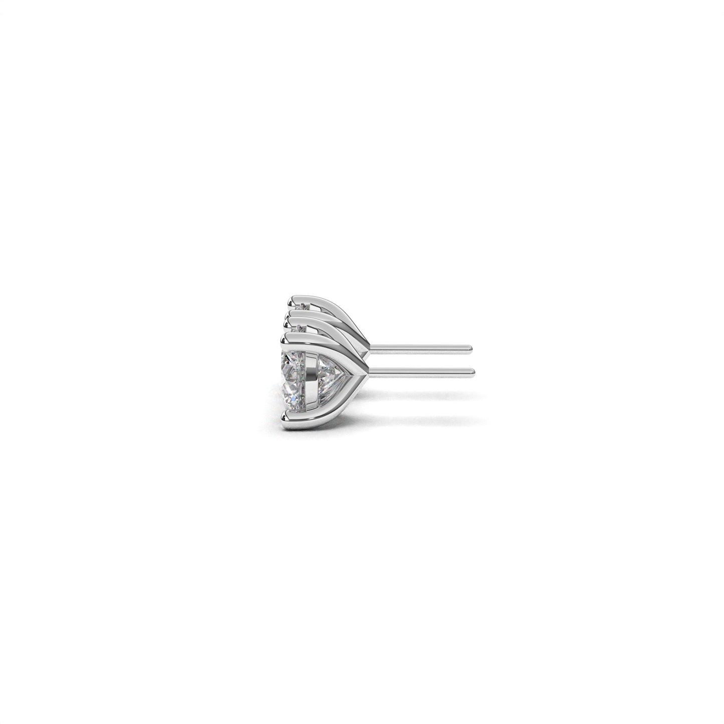Solitaire round earrings